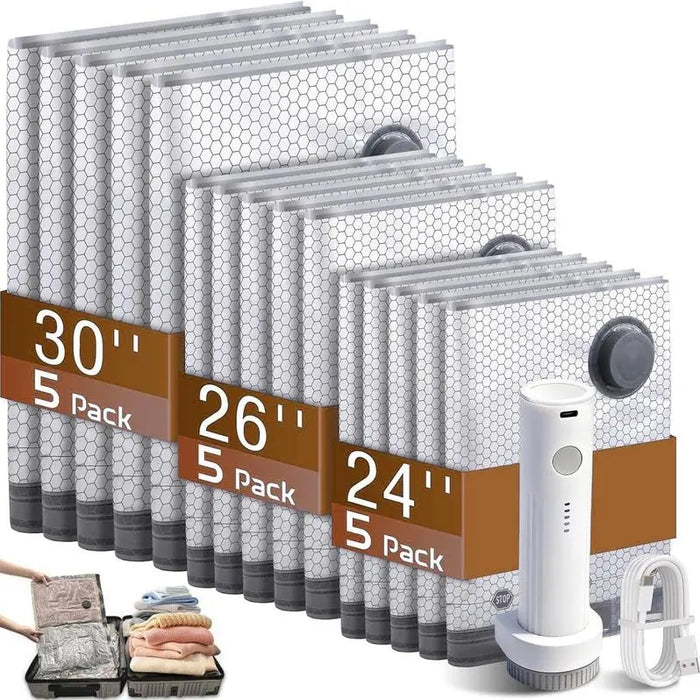 Travel Vacuum Storage Bags with Wireless Electric Pump