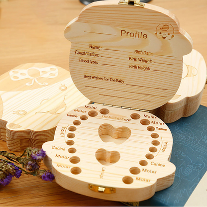 Wooden Baby Tooth Box