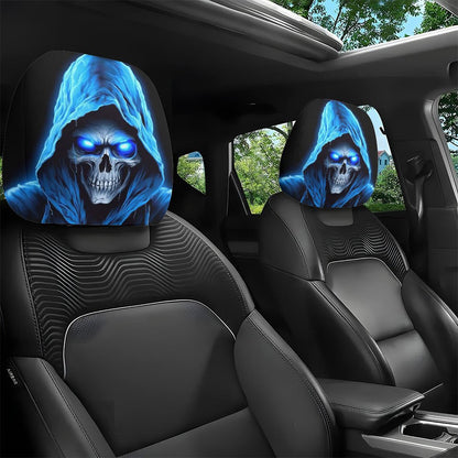 2Pcs Funny Cartoon Car Headrest Covers