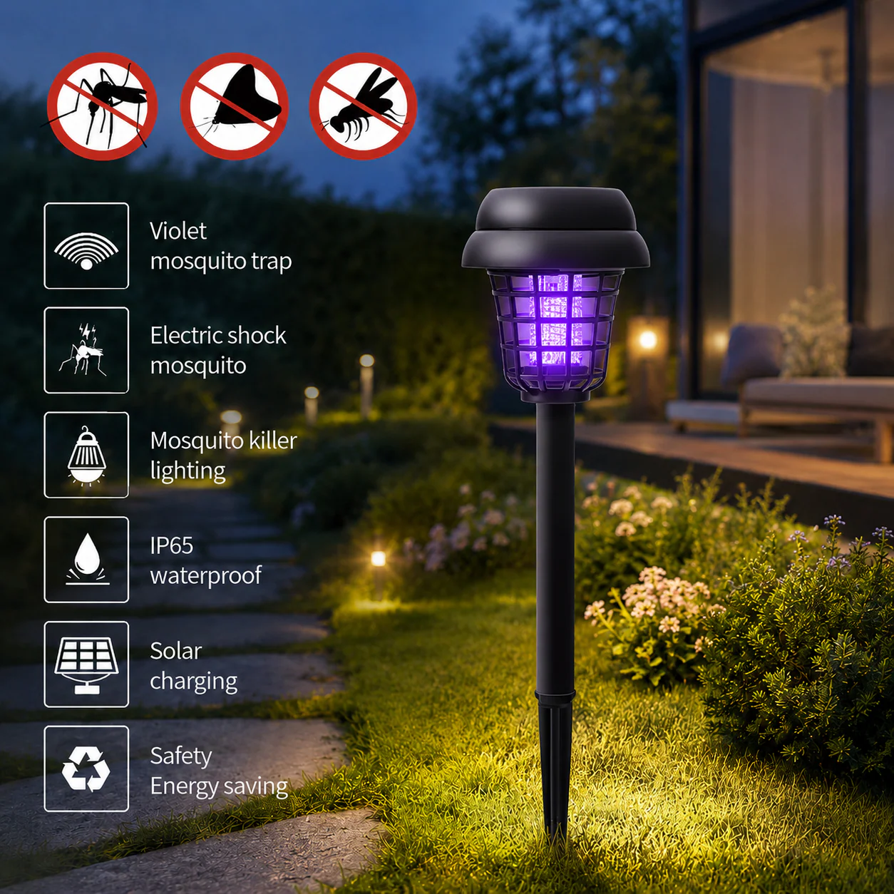 Solar-Powered Mosquito Killer Lamp