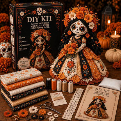 🔥LAST DAY 50% OFF - 🎃Day of the Dead Patchwork Doll DIY Sewing Kit