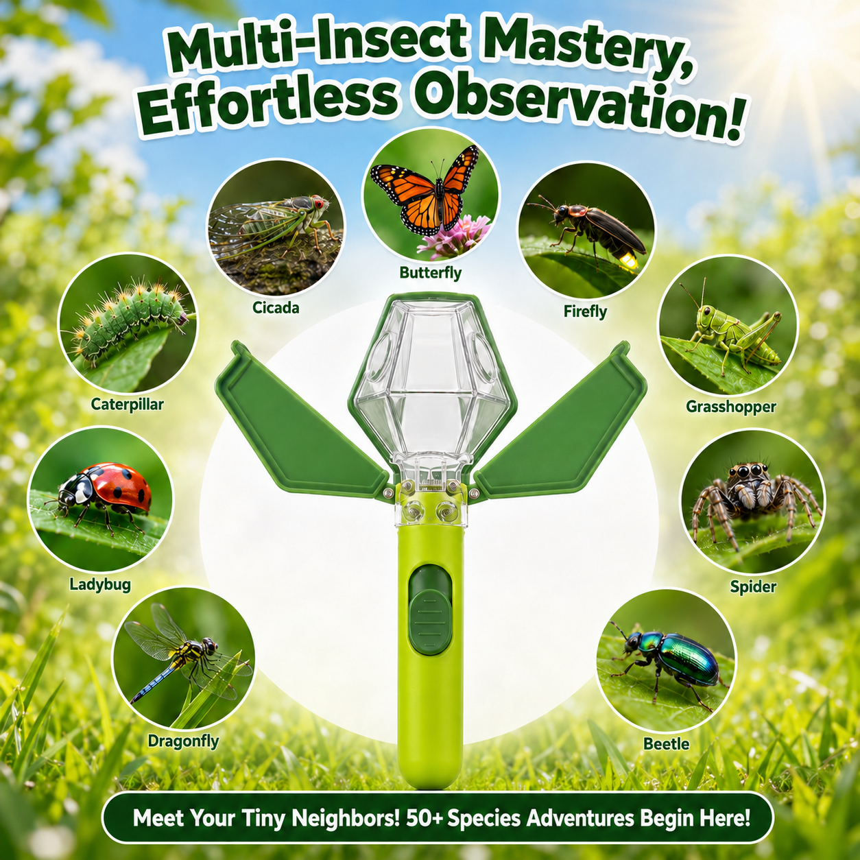 Handheld Insect Catcher With 6x Magnification