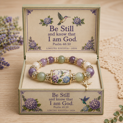 💜Hummingbird Garden Faith Bracelet