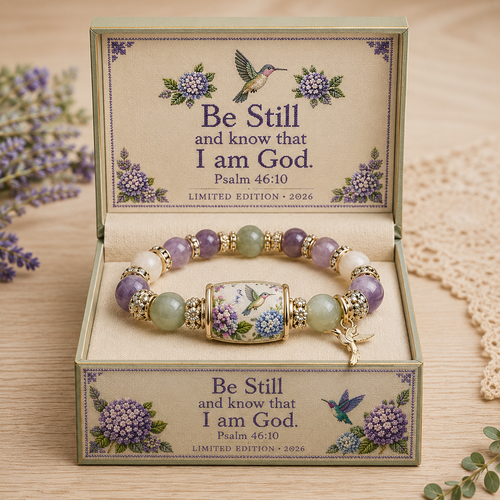 💜Hummingbird Garden Faith Bracelet