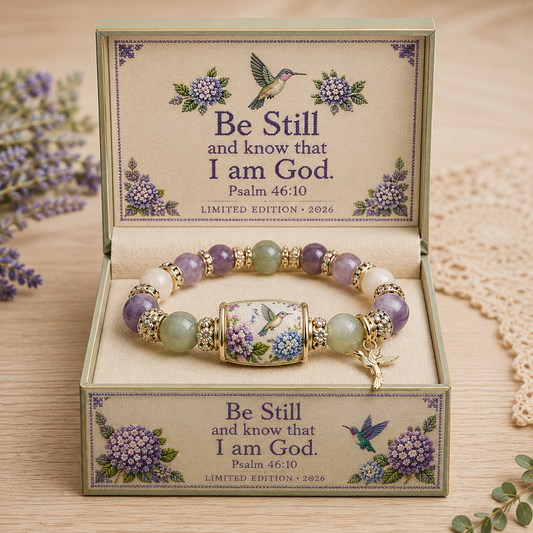 💜Hummingbird Garden Faith Bracelet