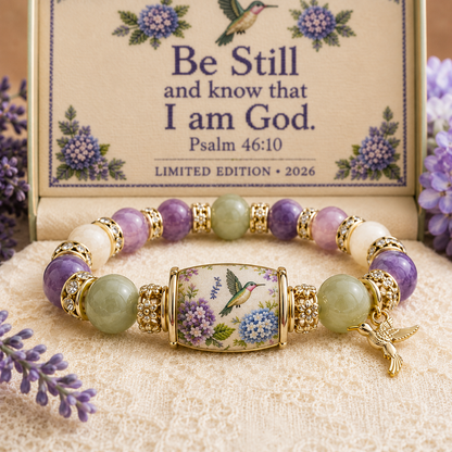 💜Hummingbird Garden Faith Bracelet