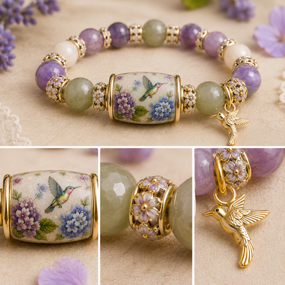 💜Hummingbird Garden Faith Bracelet