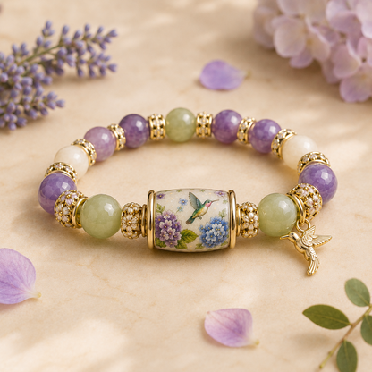 💜Hummingbird Garden Faith Bracelet