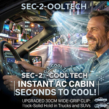 2026 Semiconductor Cooling Car Fan – 100 Speeds, 360° Rotation, 20Hr Battery