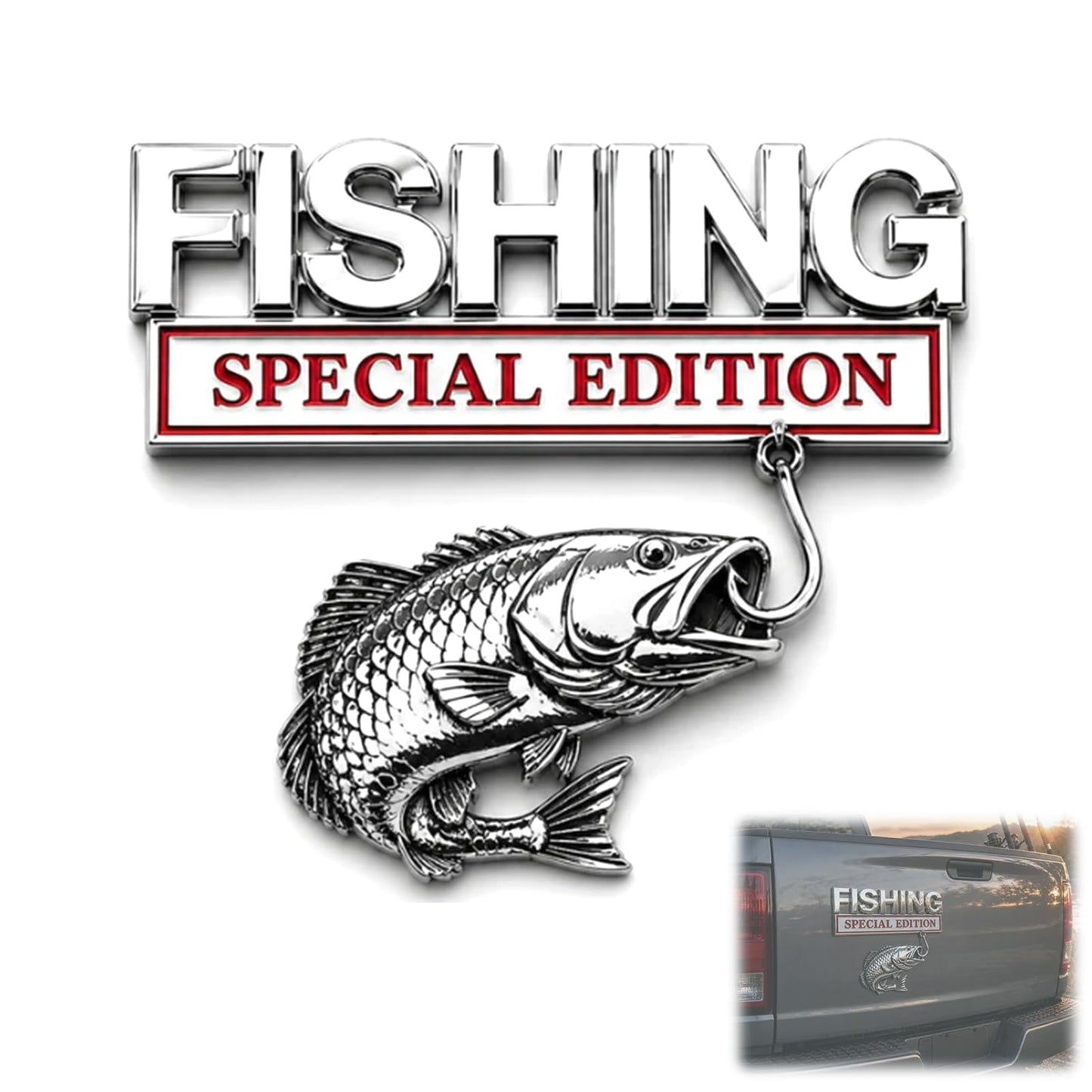 🚗 3D Chrome Metal Emblem