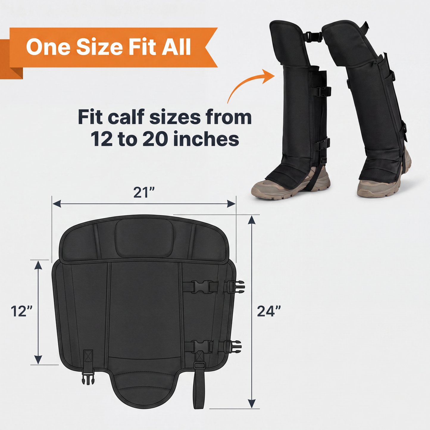 Unisex Adjustable Outdoor Snake-Resistant Leg Gaiters