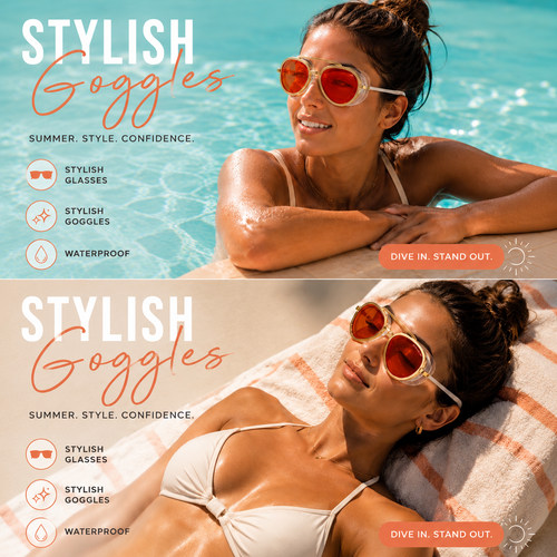 Stylish Waterproof Swim Goggles
