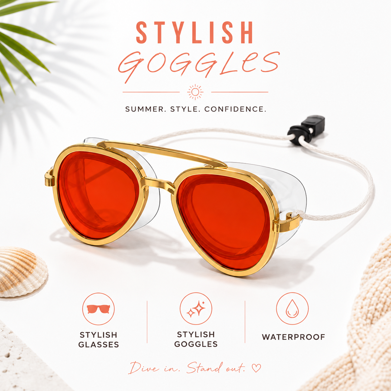Stylish Waterproof Swim Goggles
