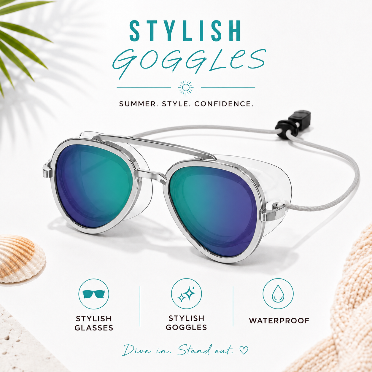 Stylish Waterproof Swim Goggles