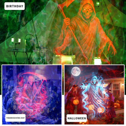 🎃 Halloween Skull Dynamic Light 10 Unique HD Projection Patterns