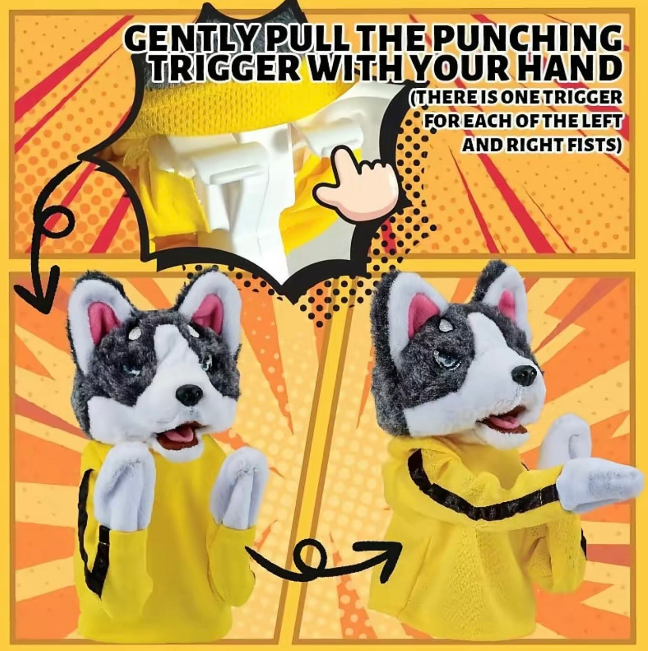 Kung Fu Dog Hand Puppet Toy
