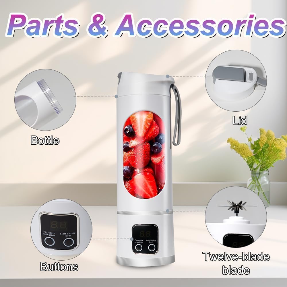 USB Rechargeable Personal Blender with LED Display