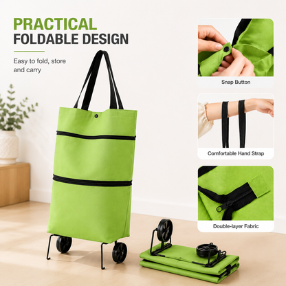 Foldable Trolley Grocery Bag 30L