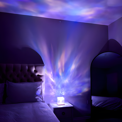 LED Water Ripple Projection Lamp with RGB Dimming