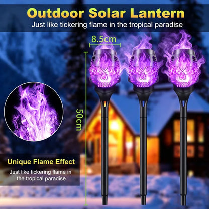 💀 Halloween Solar Skull Flame Lights
