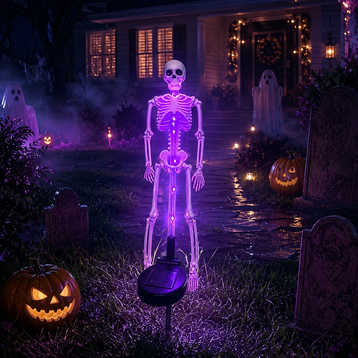 💀 Last Day 50% OFF – Solar Skull Garden Lights