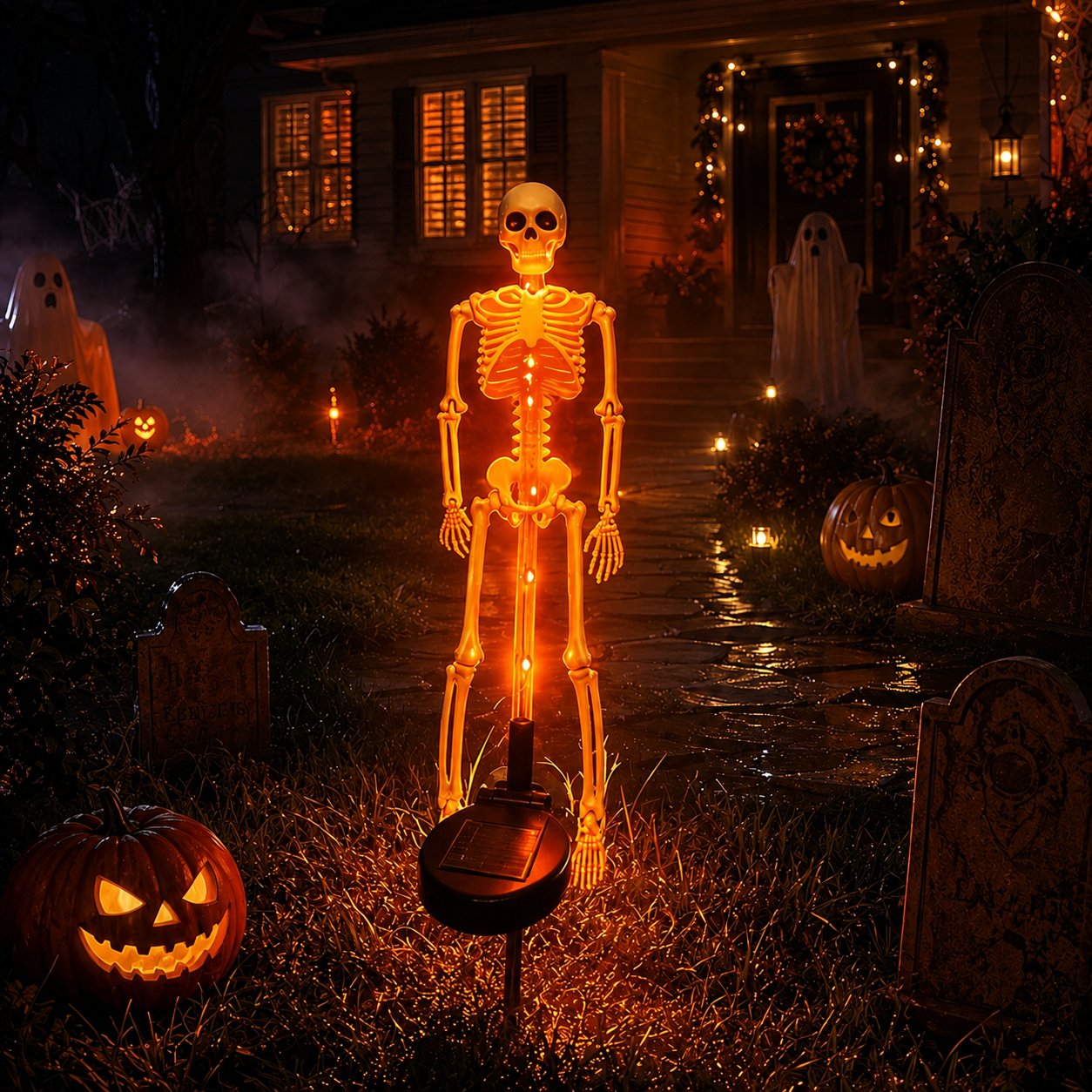 💀 Last Day 50% OFF – Solar Skull Garden Lights