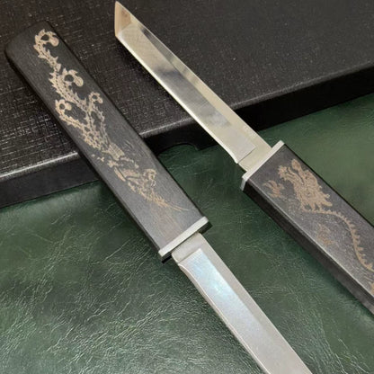 2 Pcs Dragon Katana Knife