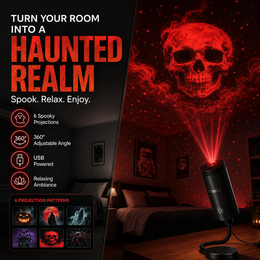 🎃Plug-&-Play HD Star Projector: Halloween 6-Disc Set