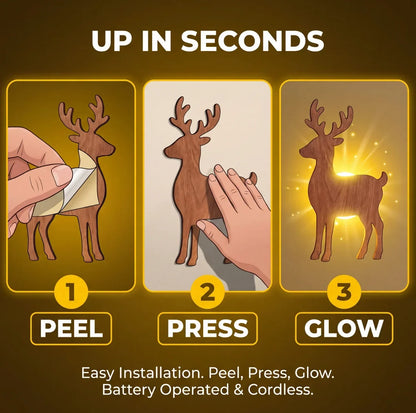 Reindeer Sleigh Press On
