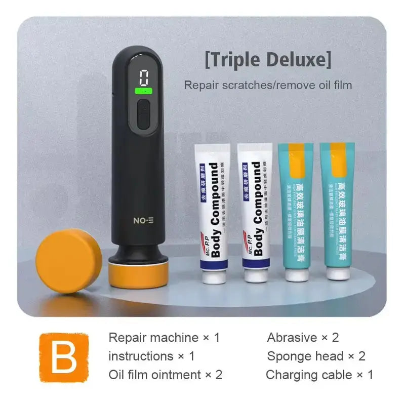 🚗 3-in-1 Cordless Car Polisher – 12,000 RPM Rechargeable Polishing, Waxing & Sanding Tool