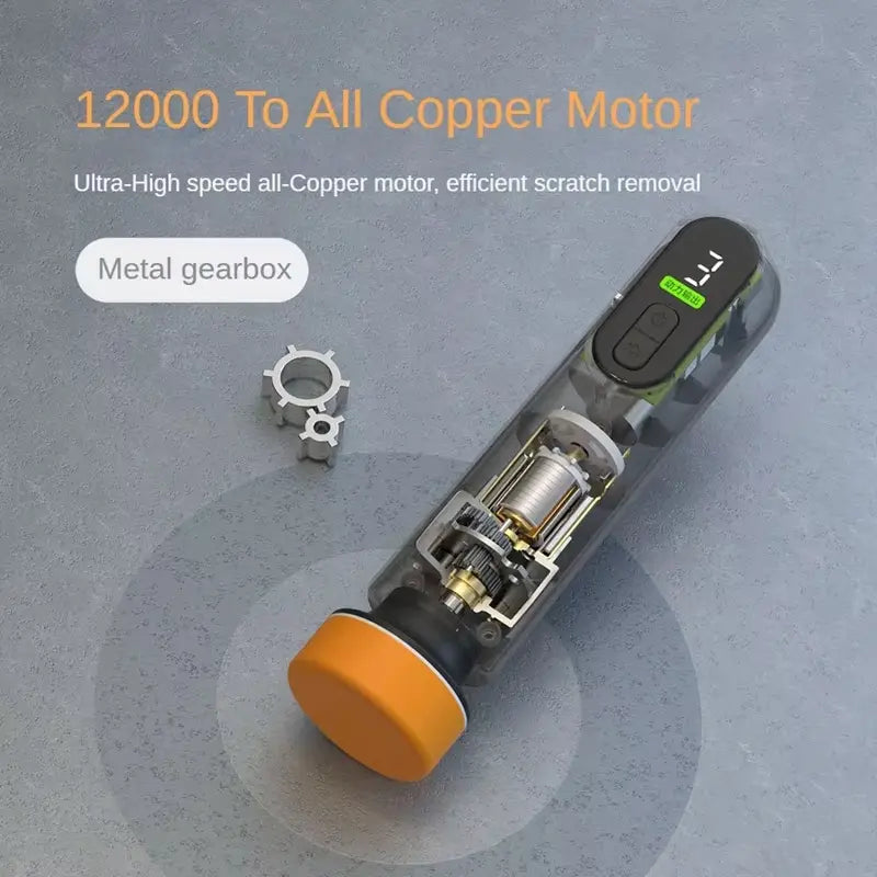 🚗 3-in-1 Cordless Car Polisher – 12,000 RPM Rechargeable Polishing, Waxing & Sanding Tool