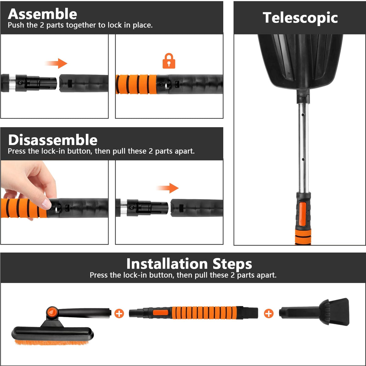 THE 42" 4-IN-1 SNOW TOOL