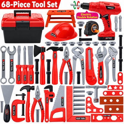 🔥 Ultimate Kids Tool Kit – Hands-On Pretend Workshop for Little Builders