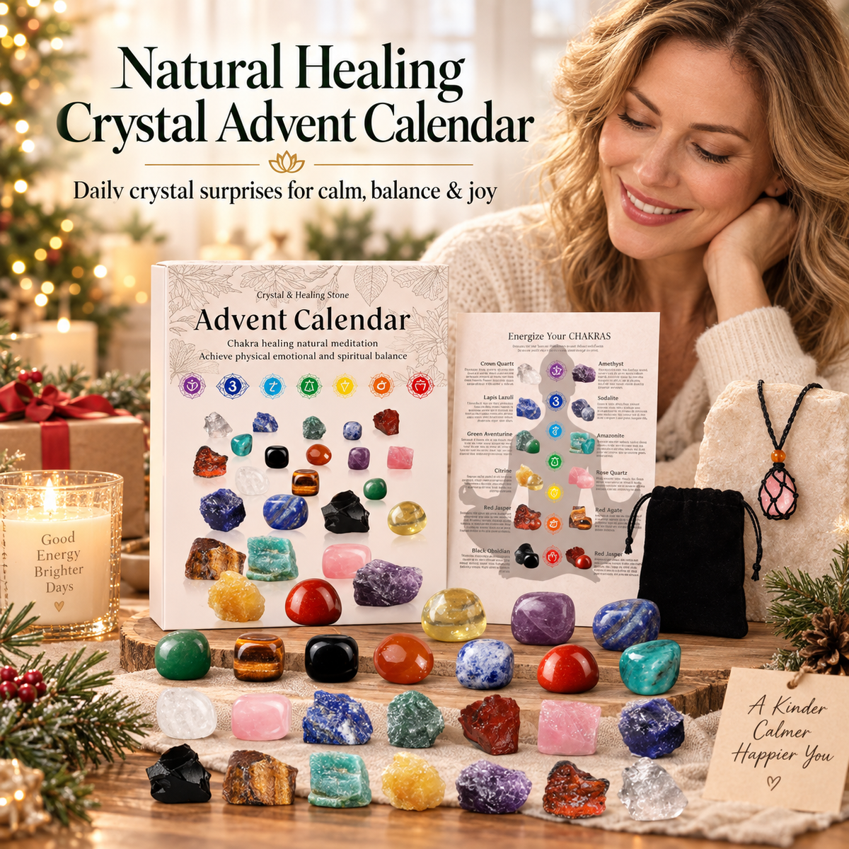 Crystal Advent Calendar - 24 Days Gemstone Gift Box 🎁