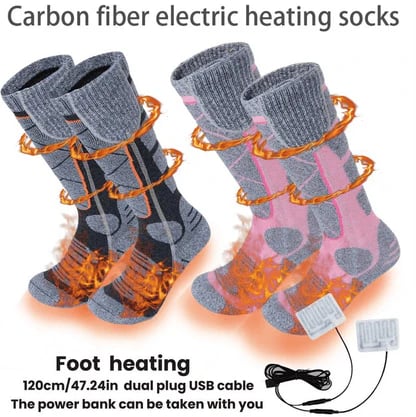 🎁Christmas offer: 50% discount🎅 Washable, rechargeable heated socks for women and men