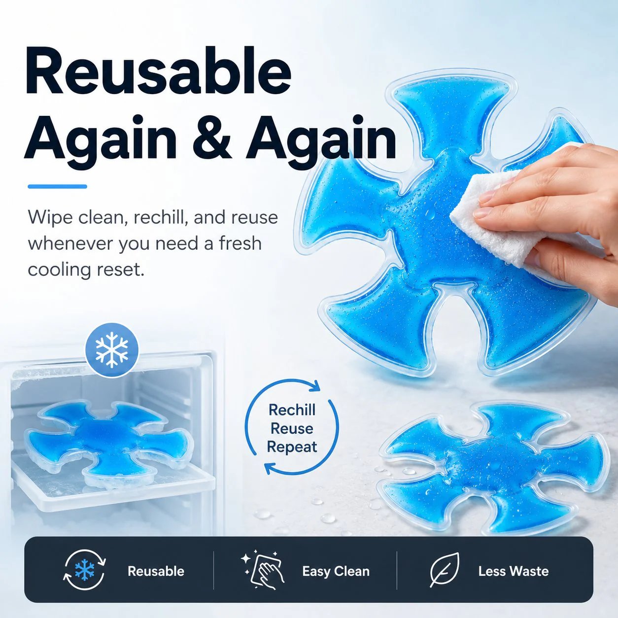 🎁 LAST DAY 60% OFF🧢🧊Reusable Cooling Pad for Hats & Body Relief