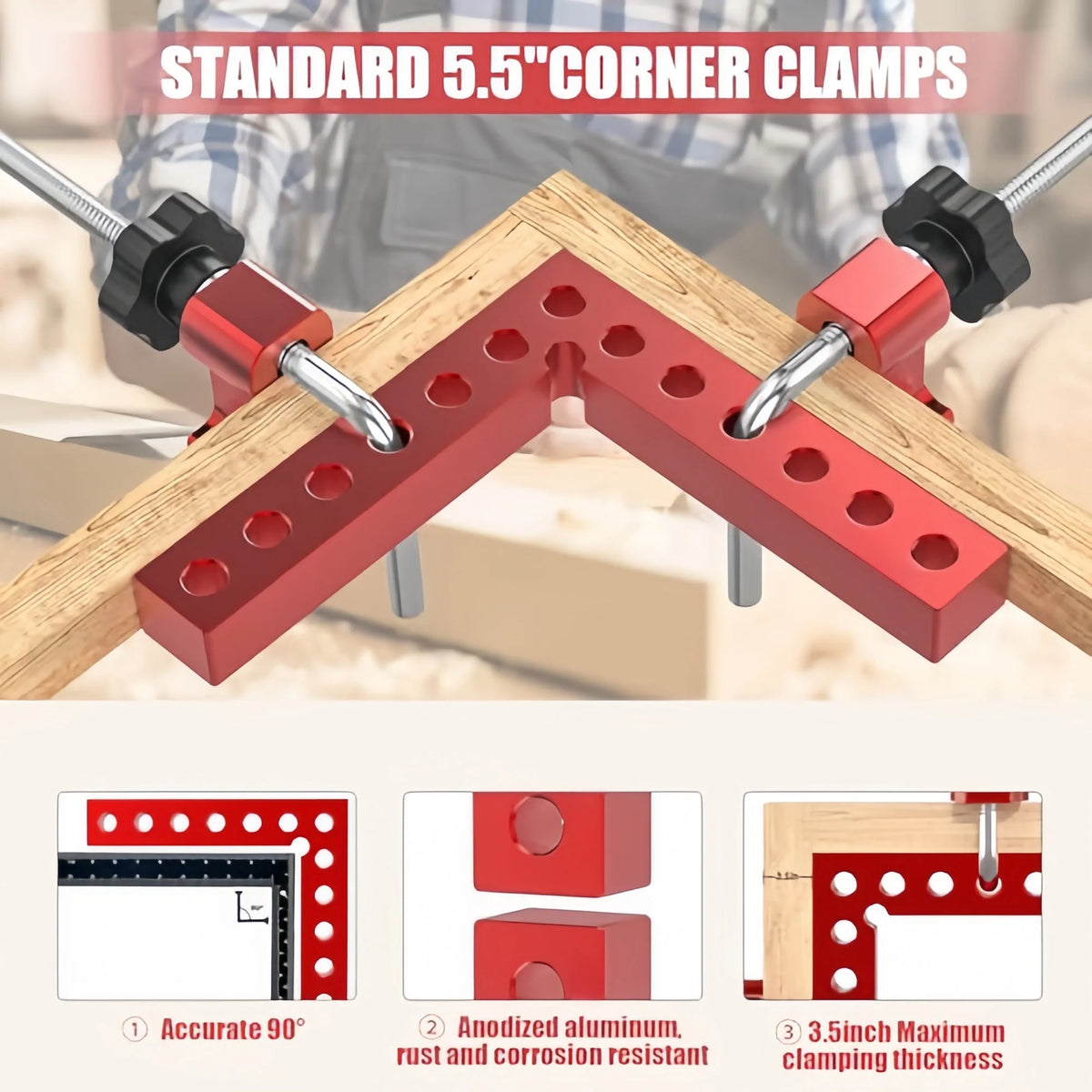 Mroace 90 Degree Aluminum Corner Clamps