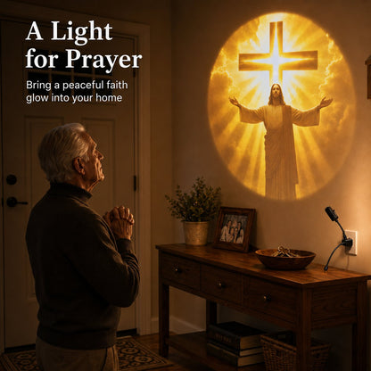 🙏 USB Jesus Wall Projection Lamp – Bring Peaceful Worship Glow Into Your Home