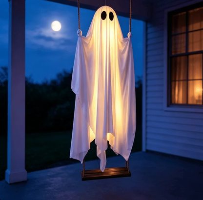 Light-Up Swinging Halloween Ghost with Remote