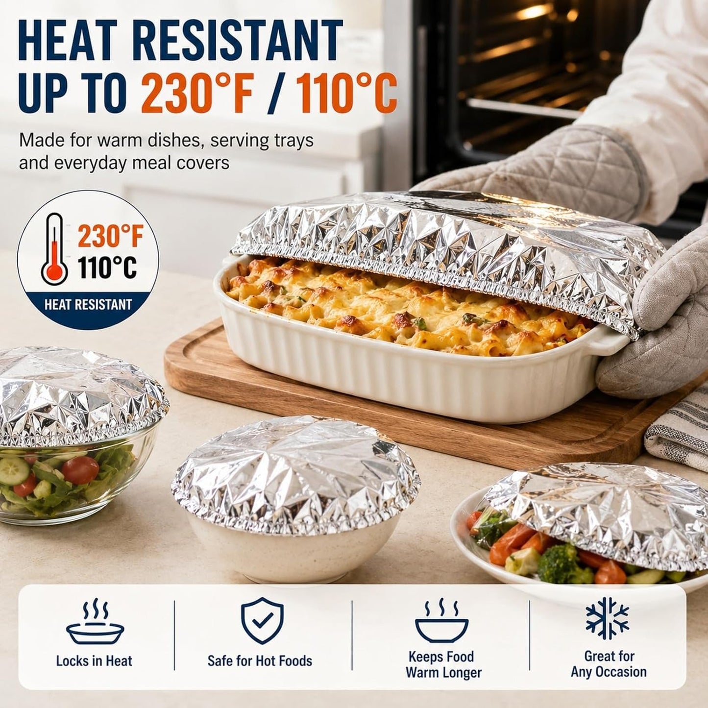Reusable Aluminum Foil Food Covers