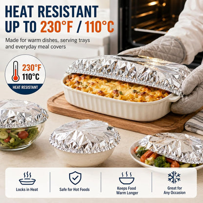Reusable Aluminum Foil Food Covers