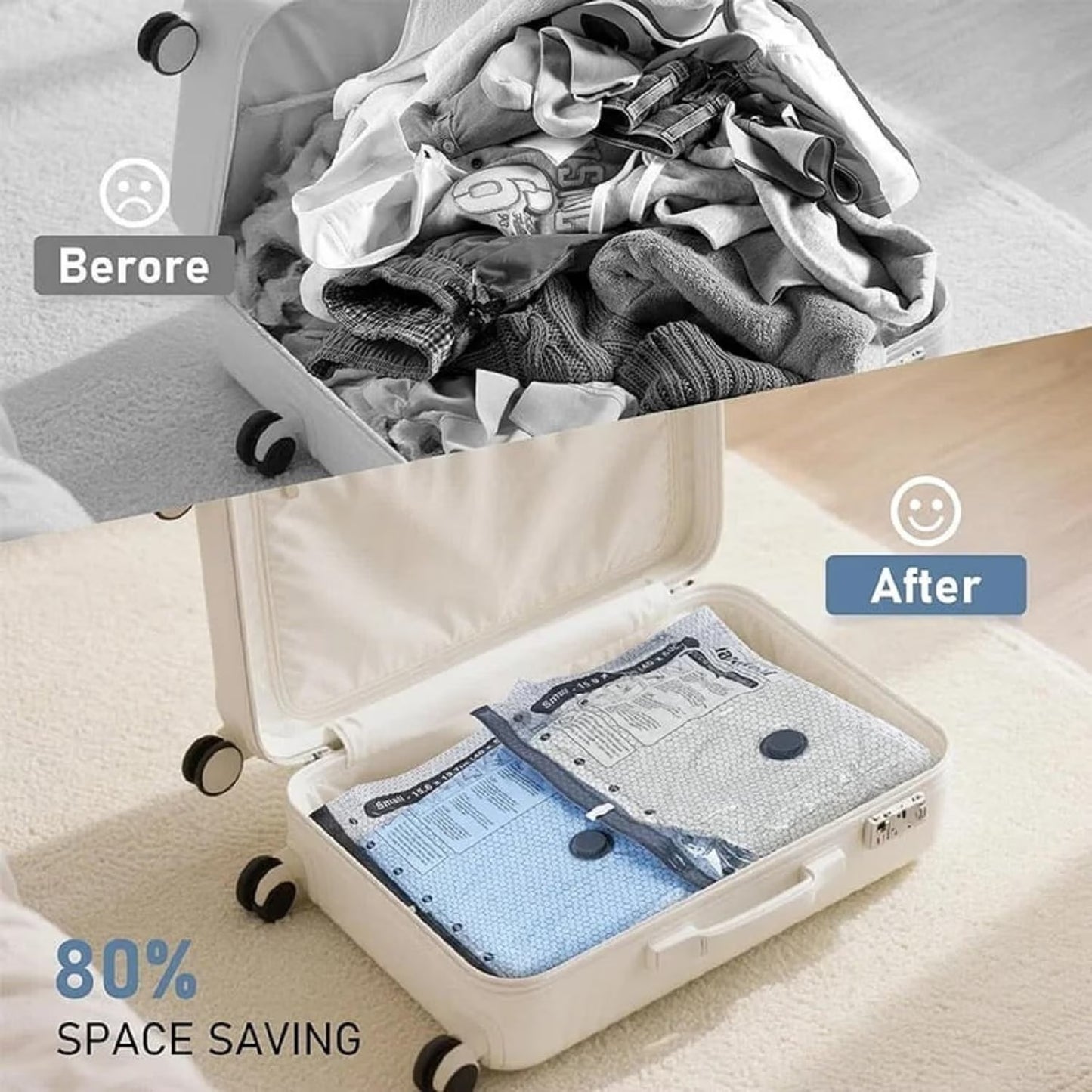 Travel Vacuum Storage Bags with Wireless Electric Pump