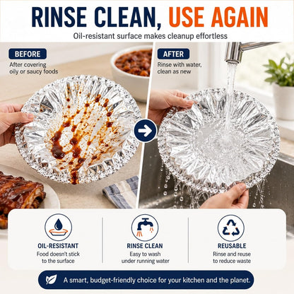 Reusable Aluminum Foil Food Covers