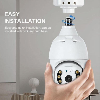 E27 WiFi Light Bulb Security Camera with Night Vision