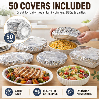Reusable Aluminum Foil Food Covers