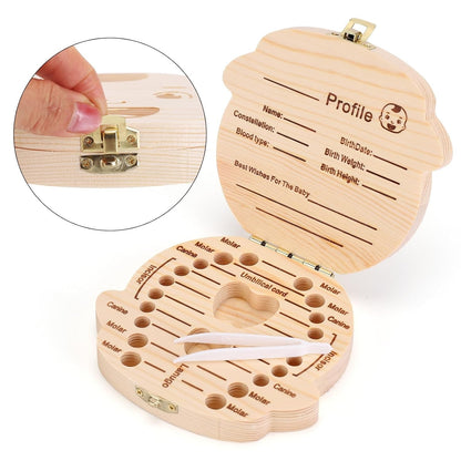 Wooden Baby Tooth Box