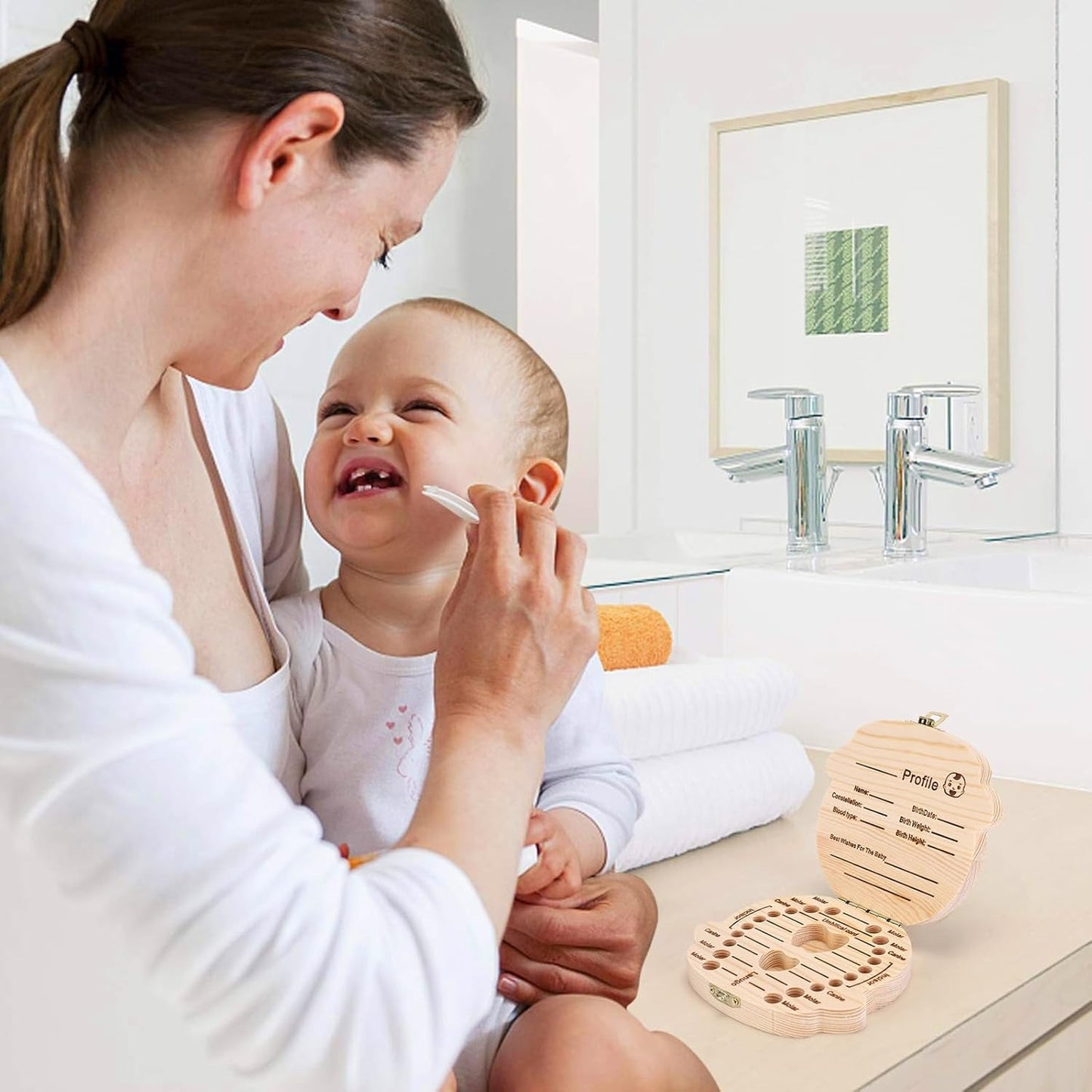 Wooden Baby Tooth Box