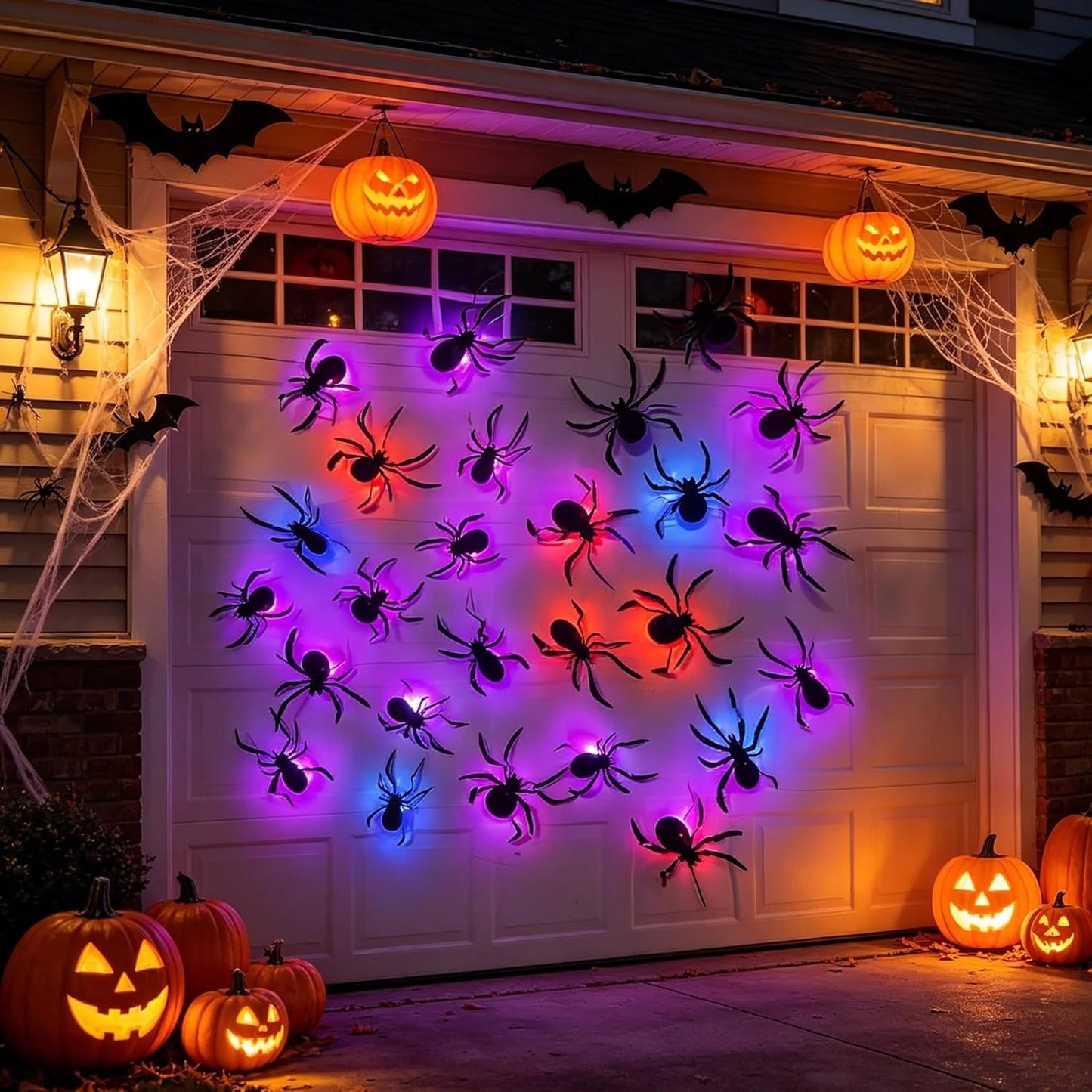 3D Spiders&Bat Light Design LED Decorations