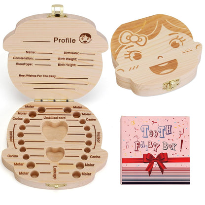 Wooden Baby Tooth Box