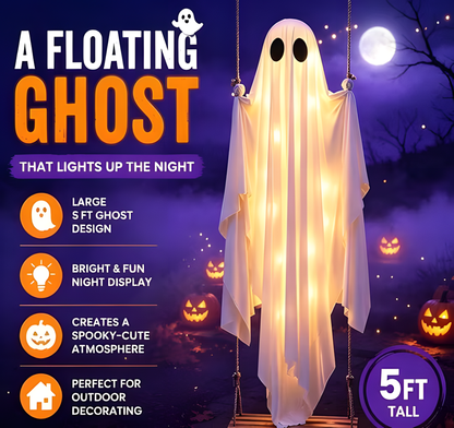 Light-Up Swinging Halloween Ghost with Remote